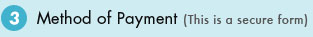 3. Method of payment (This is a secure form)