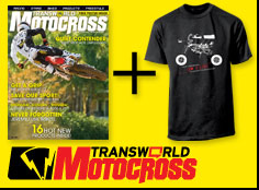 Get TransWorld Motocross + a FREE assembly t-shirt.